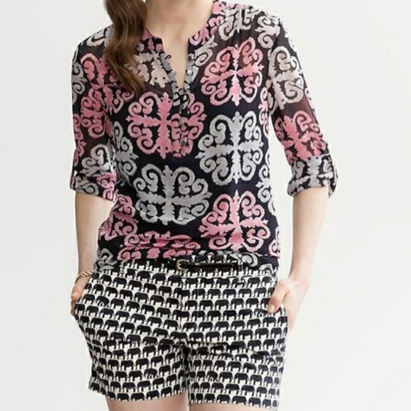 Milly for Banana Republic Elephant Print Shorts - Picture 5 of 5